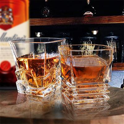 Ensembles 2 pièces Verres à Vin de Luxe Verre à Cocktail Haut de Gamme Verre à Whisky Verres à Boire Mug pour Boissons Froides Calice à Vin Accessoires de Bar