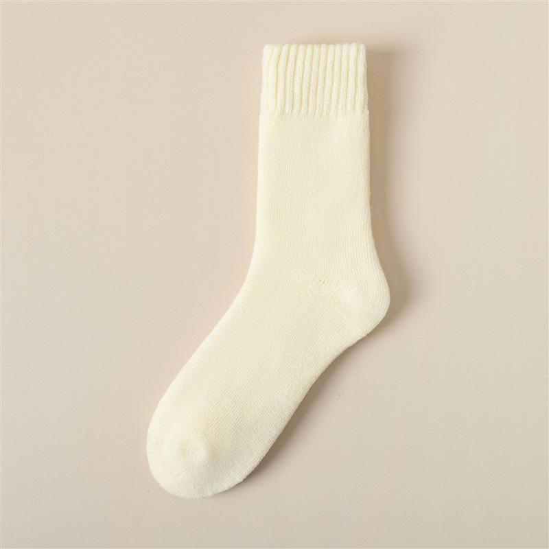 

Женские носки из чесаной шерсти - теплые зимние носки из толстого бархата из овчины на осень/зиму One Size