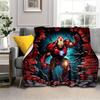 1pc Iron Man Printing Blanket - Soft, All-Season Throw for Living Room, Bedroom,Personalized Gift with Adorable Cartoon Design