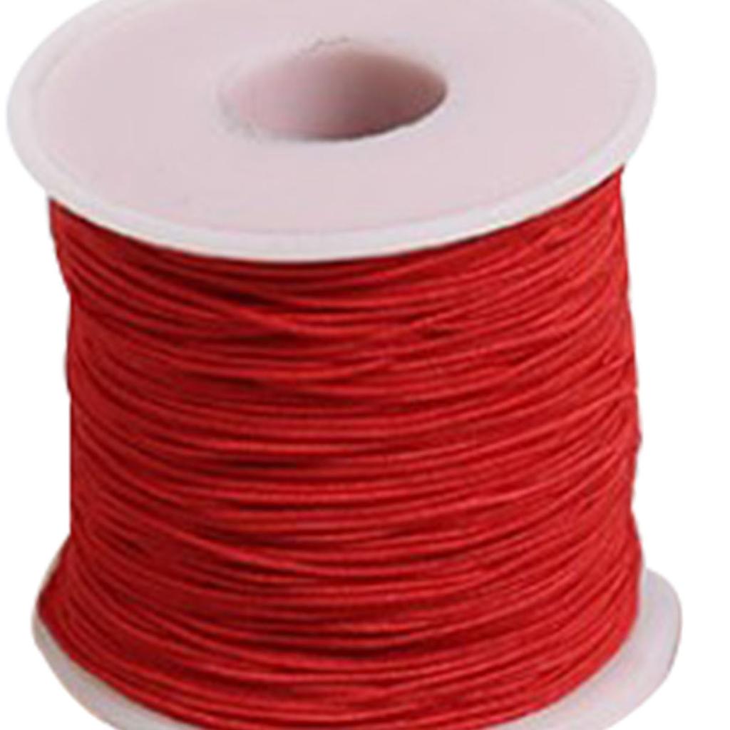 0.8mm Red Elastic String 328ft Length Cuttable High Strength Braclet String Necklace String for Jewelry Making