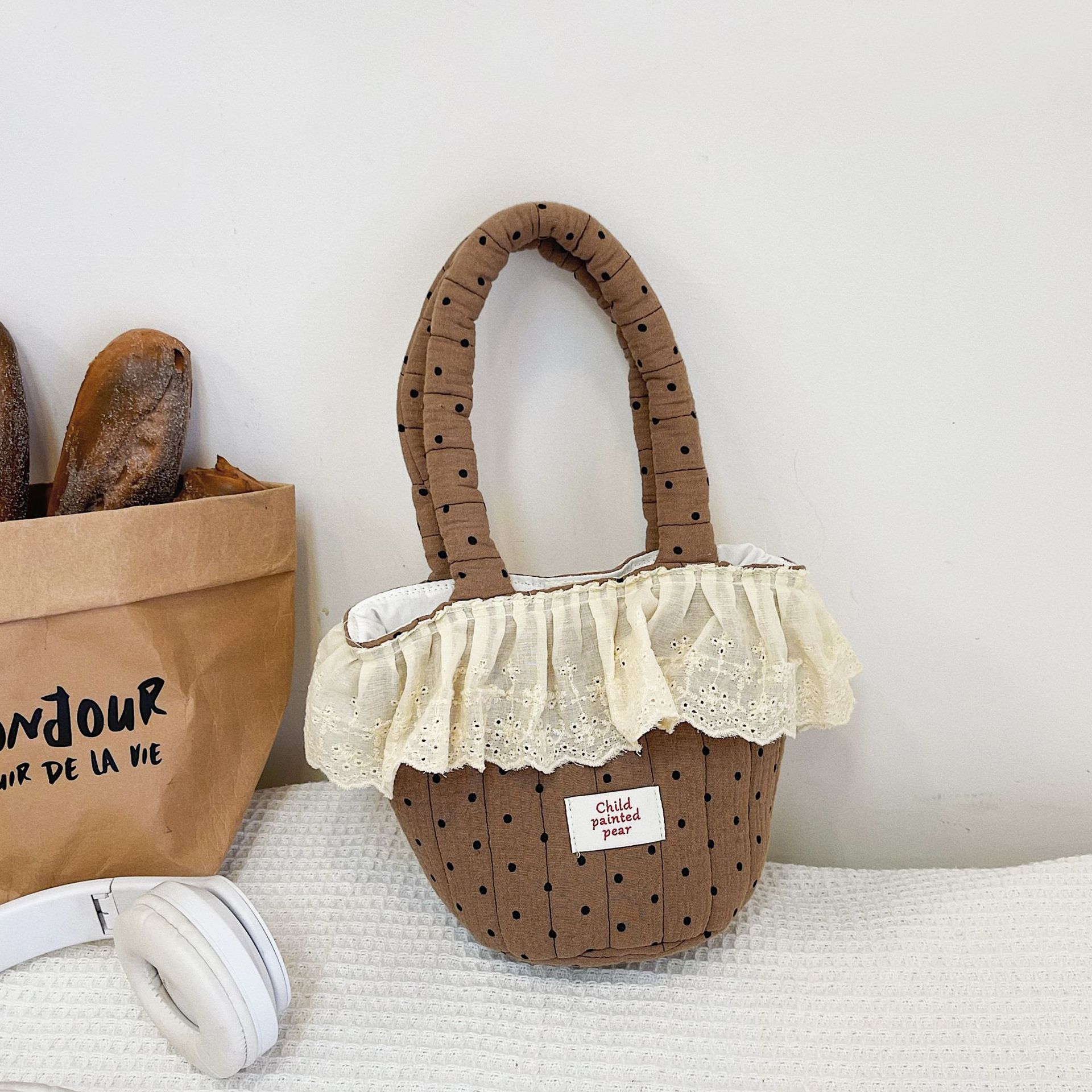 

Стеганая милая сумка-тоут унисекс для малышей из дышащей ткани с очаровательными принтами Khaki