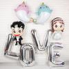 4pcs/set 32 Inch Silver Love Letter Aluminum Film Balloon Wedding Bridal Shower Anniversary Decor