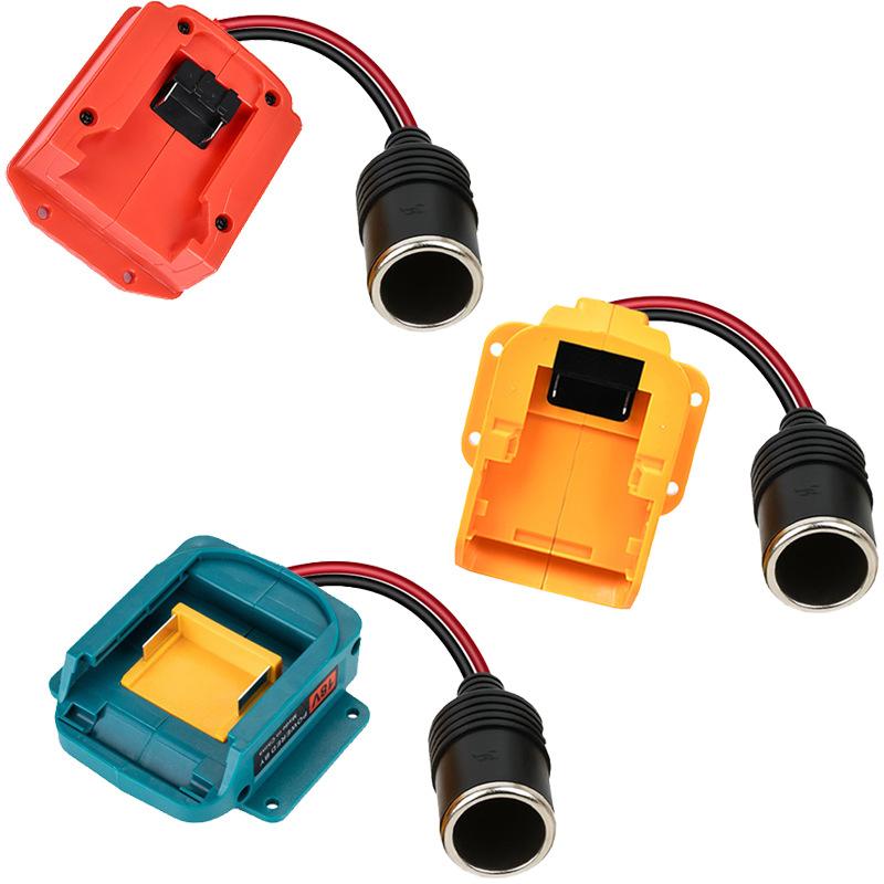 Adapter zasilania 18V na 12V z gniazdem zapalniczki samochodowej Konwerter baterii 18V Dla Makitadewaltmilwaukee Konwerter mocy