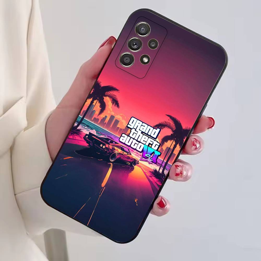 Hot Game GTA R Stars Phone Case Black Silicone Soft For Samsung S25,S24,S21,S22,S23,S30,Ultra,S20,Plus,Fe,Lite