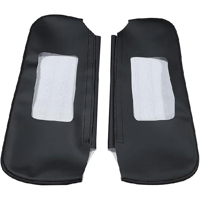 Schwarze Auto-Sonnenblendenabdeckung PU-Leder, Paar für linke und rechte Seite, Passend für Chevy Camaro Firebird 1993-2002 (Nur Haut)