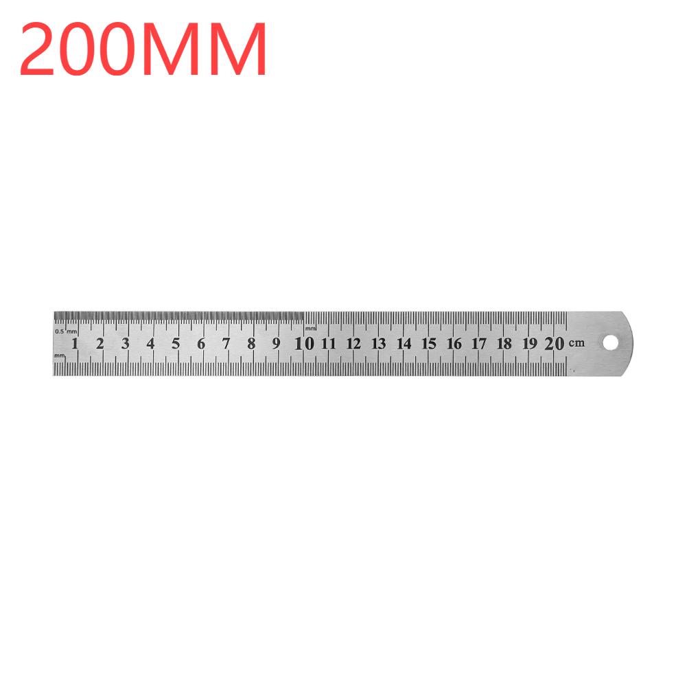 15-50Cm Stainless Steel Ruler Metal Straight Ruler Stationery Drafting Supplies Hand Tools Precision Double Sided Measuring Tool