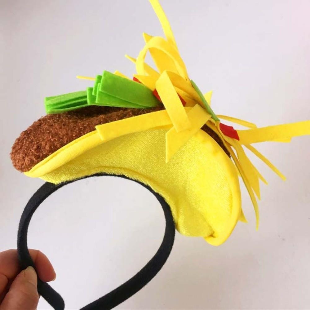 Halloween Taco Hair Hoop Funny Creative Pizza Hat Friends French Fries Hat  Women