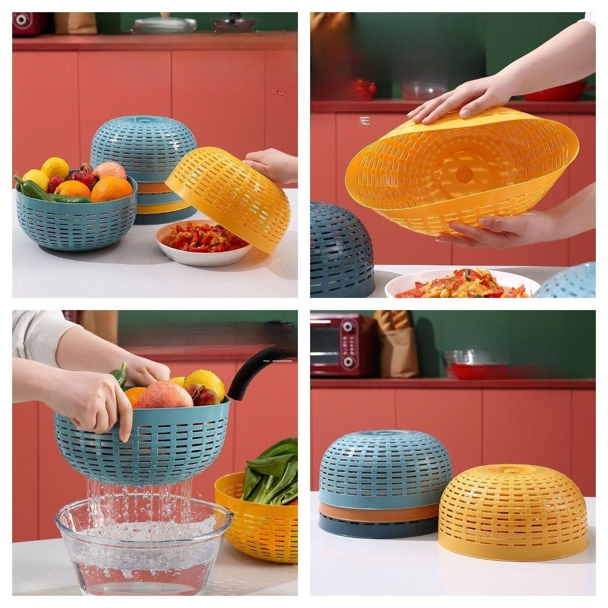 

Thickened Vegetable Cover Prevent Sunburn and Bites, Household Plastic Plate Leftover Food Protection Cover Kitchen Vegetable морська хвиля