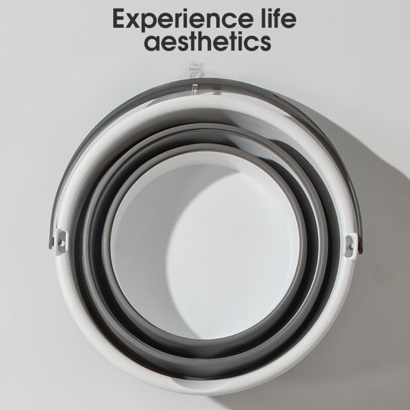 Folding Water Bucket Portable Collapsible Buckets Space Saving Outdoor Water Pail for Garden Camping Fishing Car Washing X3UC