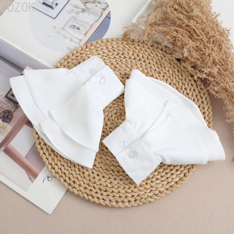 

Знімні манжети своїми руками, подовжувачі манжет, вишивка, мереживо, ромашки, накладні рукави, еластичні, дикі зап ястя, плісовані, орган, лоліта, накладні рукави One Size