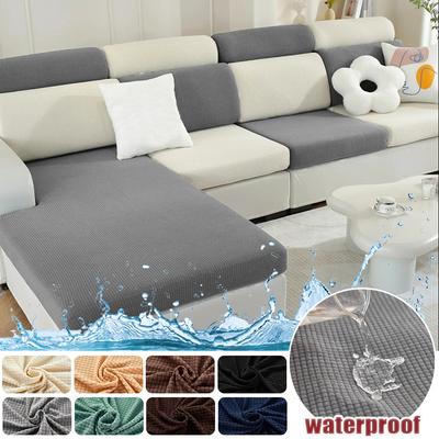 Jacquard Waterproof Sofa Cushion Cover Elastic Sofa Protector Slipcovers Removable Solid Armchair Cover L -Shaped Sofa Cover