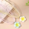 2pcs/set Cute Flower Pendant Necklace for Women Girls Rope Chain Necklaces Summer Beach Jewelry Gifts