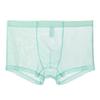 Men Boxers Breathable Elastic Mesh Low Waist Ice Silk Cooling Anti-septic See-through Men