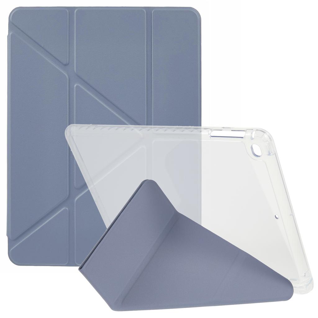 Tablet Case For iPad 9.7-inch (2018)/(2017)/Air 2/Air (2013) , Origami Stand Clear Back PU Leather Cover