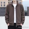 Herren Frühling/Herbst Stehkragen Sherpa Fleece Hoodie Strickjacke