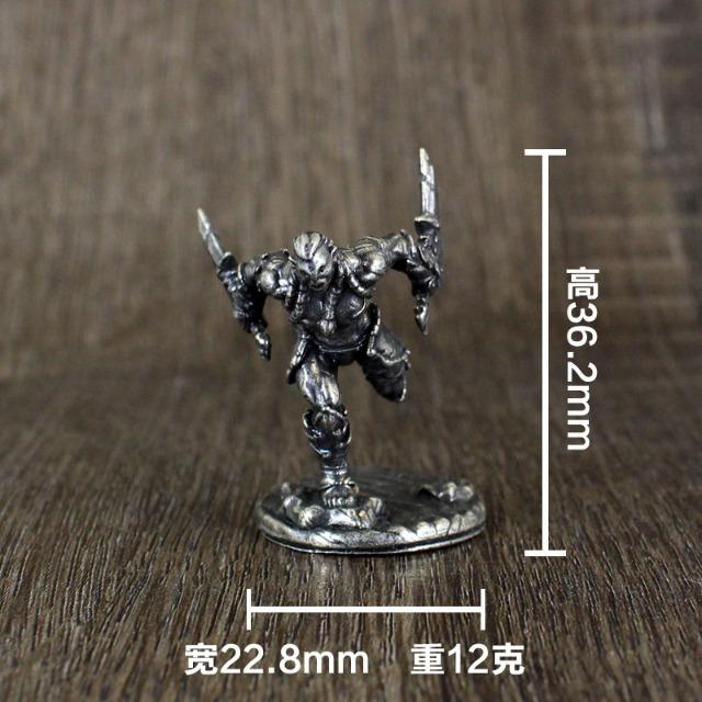 Metal Orc Tribe Soldier Archer Action Figures Desktop Game Chess Pieces Collectible Miniature Model Car Interior Ornament