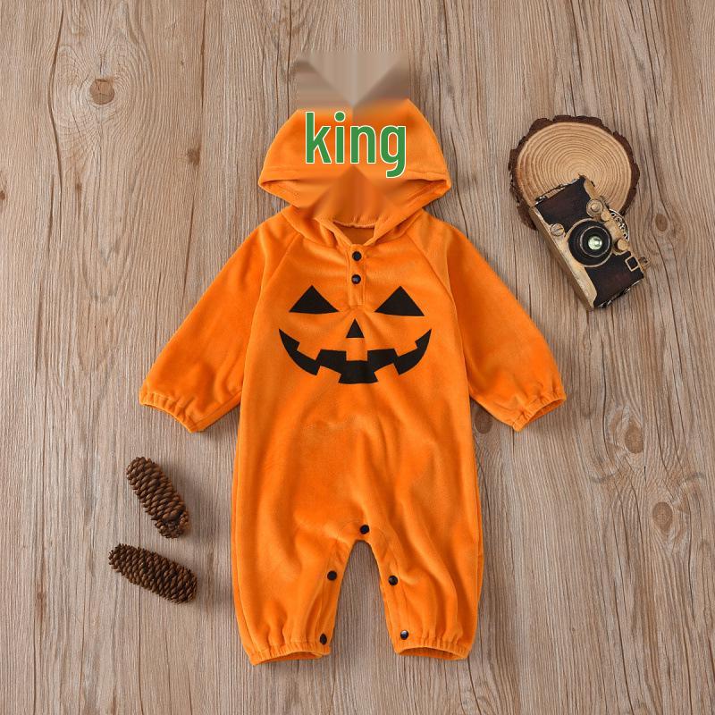 

Infant & Toddler Halloween Pumpkin Onesie Romper for Boys & Girls 90 cm помаранчевий/жовтий