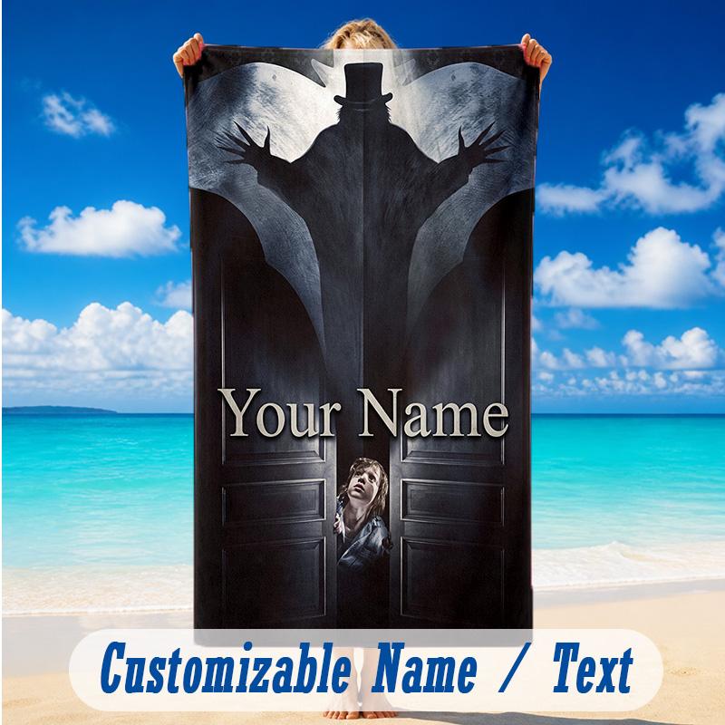Beach Towel Custom Name Text, Quick Dry Large Towel For Beach HomeThe Babadook