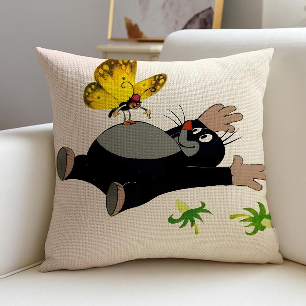 Classic KKrtekS Cushion Cover Breathable and skinfriendly linen pillowcase square removable and washable cushion