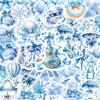 10/30/60pcs INS Style Blue Coquette Graffiti Stickers Kawaii Cartoon Decal DIY Journal Laptop Waterproof Aesthetic Sticker Pack