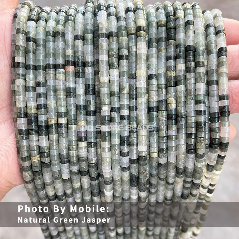 4x2mm Natural Pink Opal Turquoise Jasper Rondelle Beads Cylinder Flat Loose Spacer Bead For Jewelry Making Diy Bracelet Necklace
