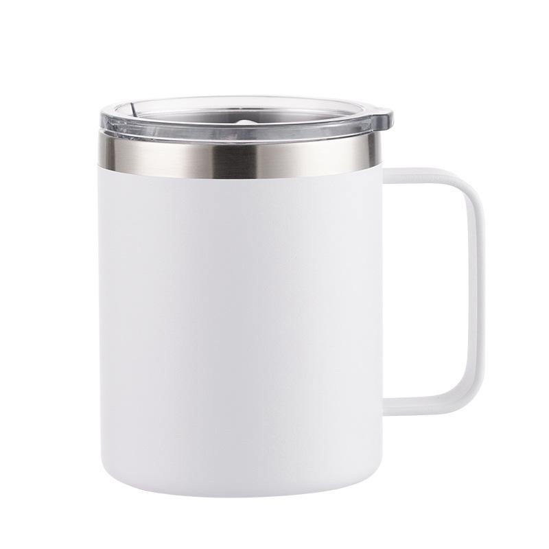 

1PC Stainless Steel Mug 12oz Handle Cup Office Insulated Coffee Cup Business Gift Water Cup Household Goods 301-400ml