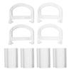 4Pcs Cordless Shade Lift Handle Clear Plastic Bottom Rail Pull for Honeycomb Cellular Shades Replacement Blind Lifting Clip 15Mm