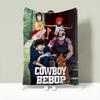 Anime C-Cowboy Bebop Throw Lightweight 240g Flannel Blanket Soft Skin-friendly for Summer Cooling