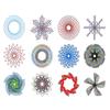 608 Children'S Science And Education Changeable Million Flower Ruler Creative Student Stationery Cute Drawing Ruler Practice Drawing Ruler Goods