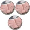 3Pcs Women's Underwear Cotton Seamless Stripes Panties Soild Color Skin- friendly Lingerie Woman Panty Low Waist M-XL Plus Size