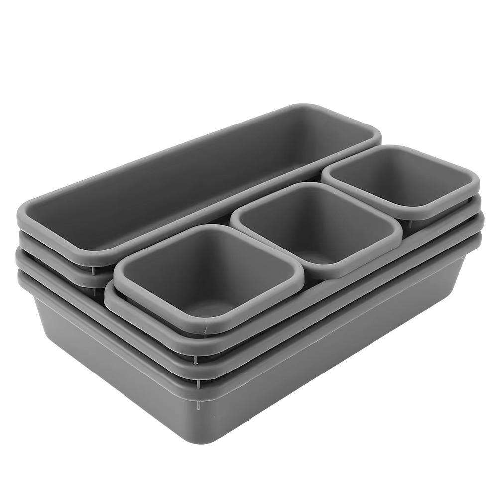 8PCS/SET Large Capacity Drawer Organizer Boxes Plastic Sundries Divider Holder Bathroom