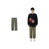 Li-Ning SS23 Skateboard Series Straight-Leg Loose Casual Trousers Men Bottoms Army-Green AKXT049-2