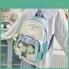 Cat Pattern Itabag Nylon Student Backpack With Clear Design And Padded Straps For Middle School Students