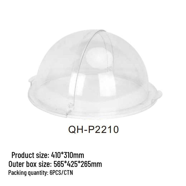 Large Transparent Food-Grade Plastic Tasting Plate with Lid