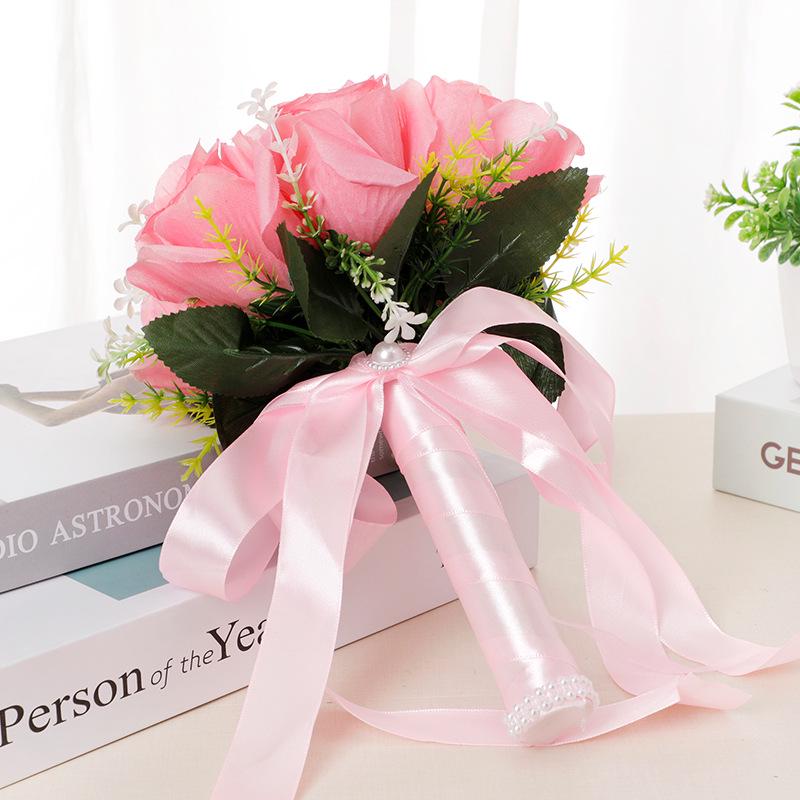 Cross-Border Rose Bouquet for Western Weddings: Handheld Bridal & Bridesmaid Flowers