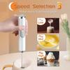 Wiederaufladbarer Milchaufschäumer - 3-stufiger elektrischer Hand-Kaffeemixer Eierschläger Schneebesen Schäumendes Rühren für Latte, Cappuccino, Sahne