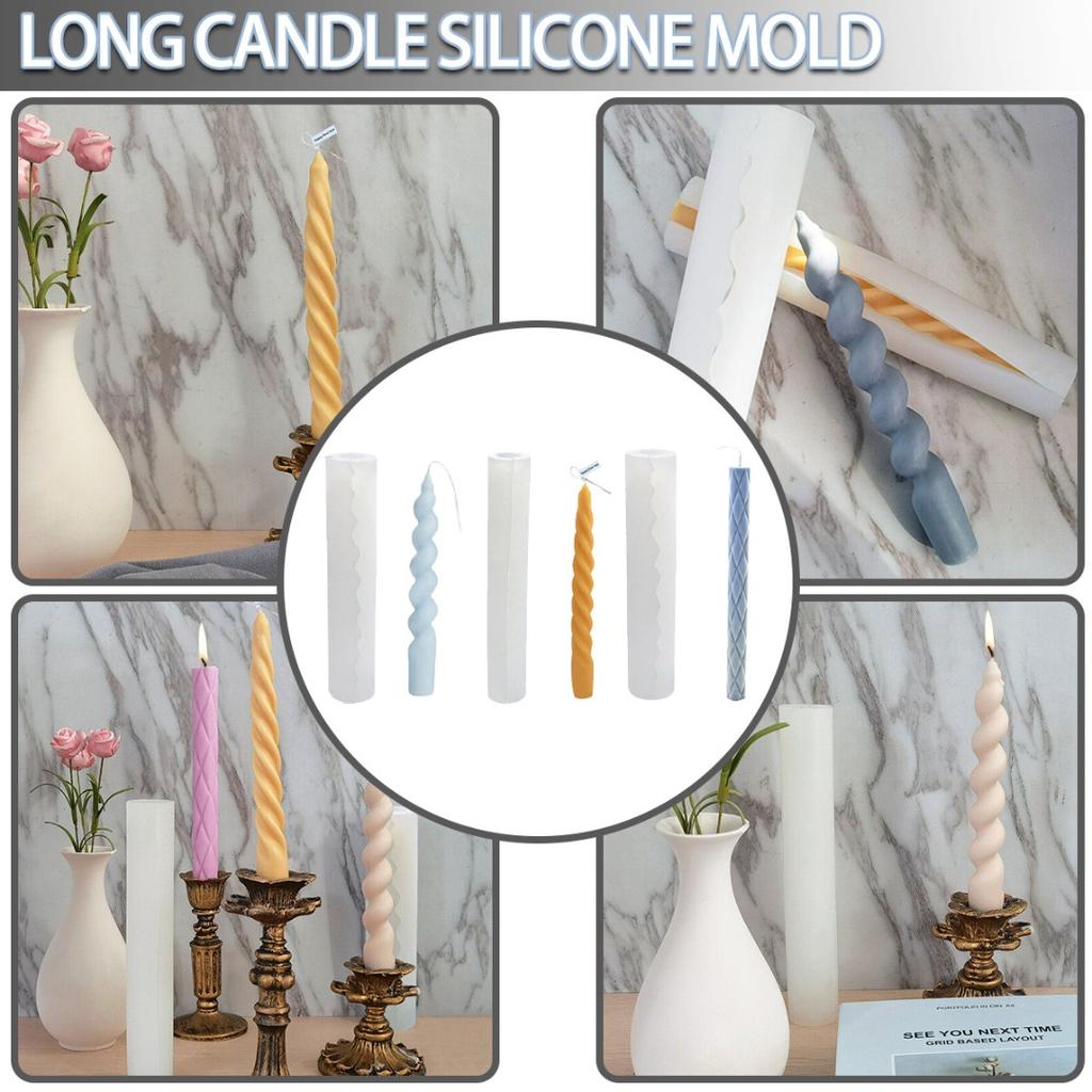 Stampi In Silicone Per Candele Natalizie – Forma A Onda Pilastro 3D, Per Resina, Sapone E Artigianato Fai Da Te - 5