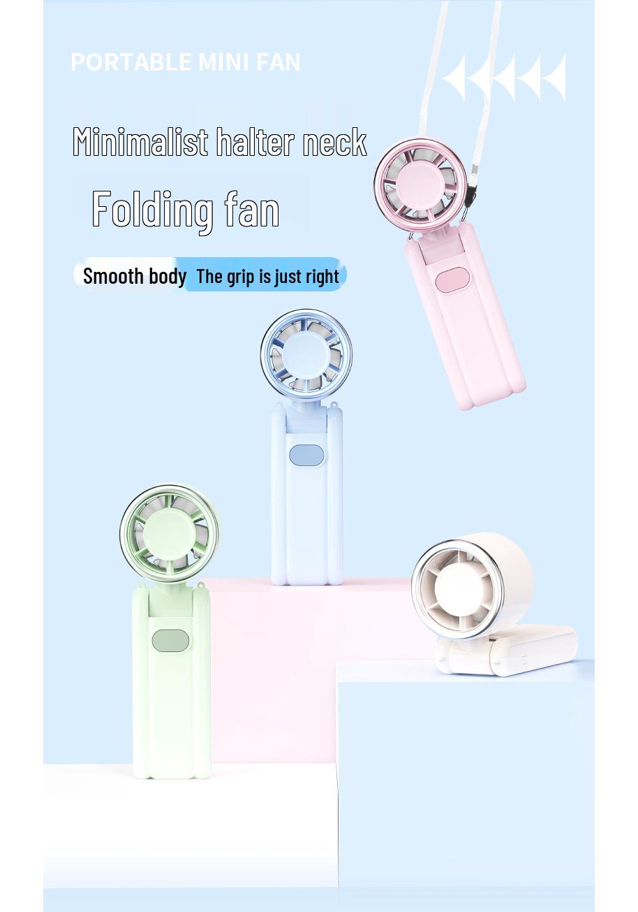 

Portable USB Rechargeable Silent Foldable Fan - Strong Wind Desktop & Handheld Student Gift Factory/Wholesale/Foreign Trade/Cross-border