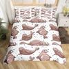 3D Sea Lion Duvet Cover King/Queen Size,Cute Cartoon Sea Lion Sleeping Print Bedding Set for Kids Boys,ocean Animals Quilt Cover