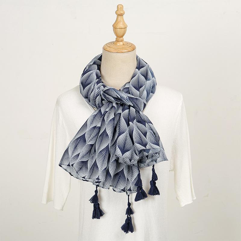 Elegant Floral Printed Hijab Cotton Viscose Tassel Shawl For Woman Fashion Beach Long Scarf Ladies Flower Headscarf 180*90cm