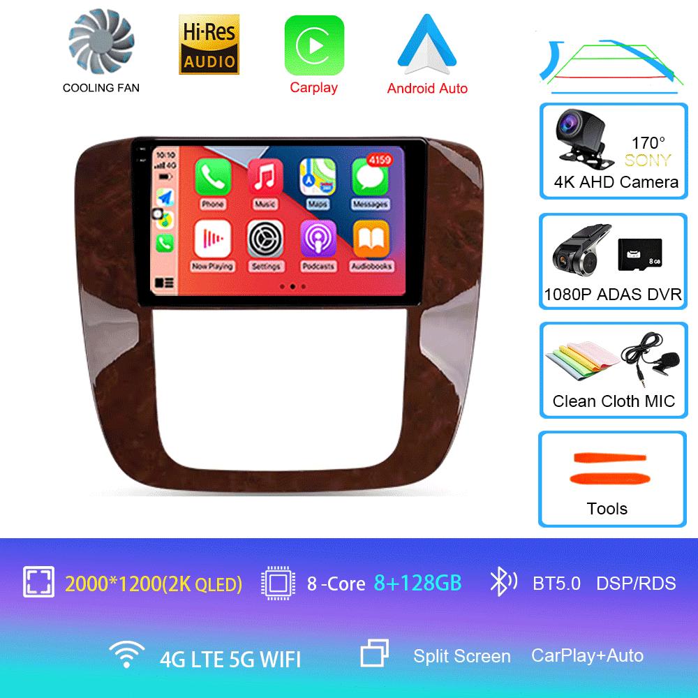 Car Radio Android 14 Carplay Auto Multimedia Player For GMC Yukon Chevrolet Tahoe Suburban 2008 - 2012 E53 X5 M5 2din Autoradio