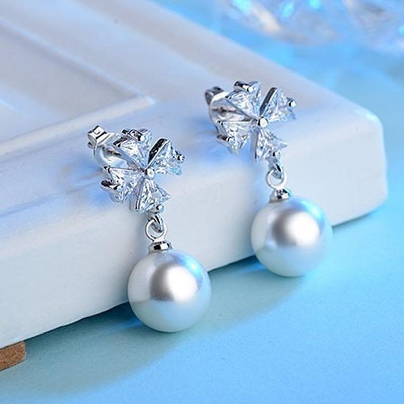 Lindon Ohrringe aus Zirkon-Kupferlegierung, Tropfenohrringe für Frauen, Hochzeit, Party, Geschenke