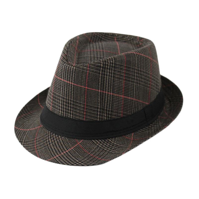 Cappelli Fedora Estivi per Uomo Mezza Età Cappellino Lino Panama Monocolore Jazz Cappello Cowboy Uomo Donna Festa Britannica Cappello da Sole