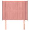 Headboard with Ears Pink 83 X 16 X 118 128 Cm Velvet