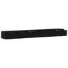 Wall Mounted Cabinet 2 pcs Black Oak Effect Particleboard