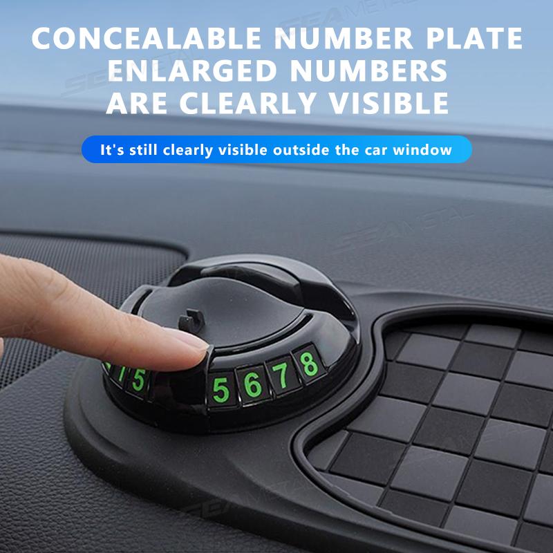 2 In 1 Dashboard Anti Slip Mat With Phone Mount 360-Degree Rotation Auto Phone Mount Non-Slip Adhesive Mat Fit For Auto