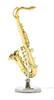 SUNRISE SOUND HOUSE Miniature Instrument Tenor Saxophone 1/12 Gold