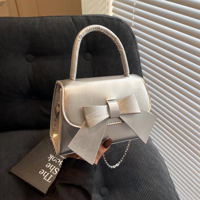 Textured Niche Messenger Bag 2025 Spring and Summer This Year Popular Bag Bow Foreign Style Mini Bag Design Sense