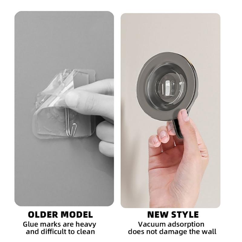 4Pcs Heavy Duty Vacuum Shower Hook Wall Hangers Strong Suction Cup Hook Reusable Bathroom Vacuum Suction Hook