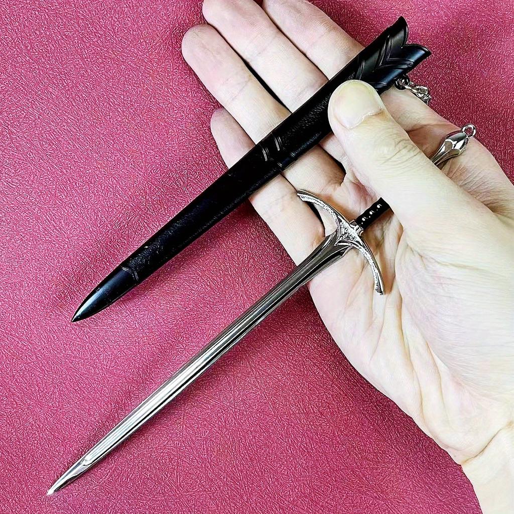 8.6inch Baggins Katana Ring Aragorn Sword Metal Ninja Knife Medieval Glamdring Narthil Real Japanese Katana Samurai Sabre Toy